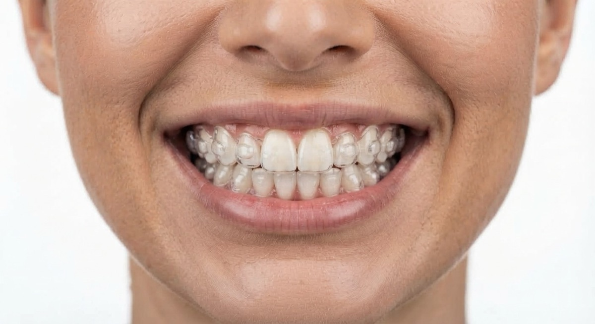 Sonrisa con alineadores invisibles